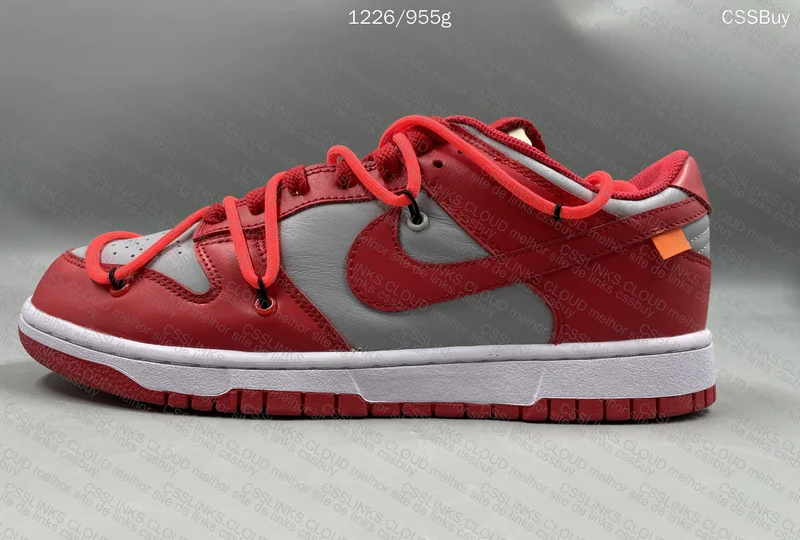 DUNK X OFF WHITE UNIVERSITY RED* 8
