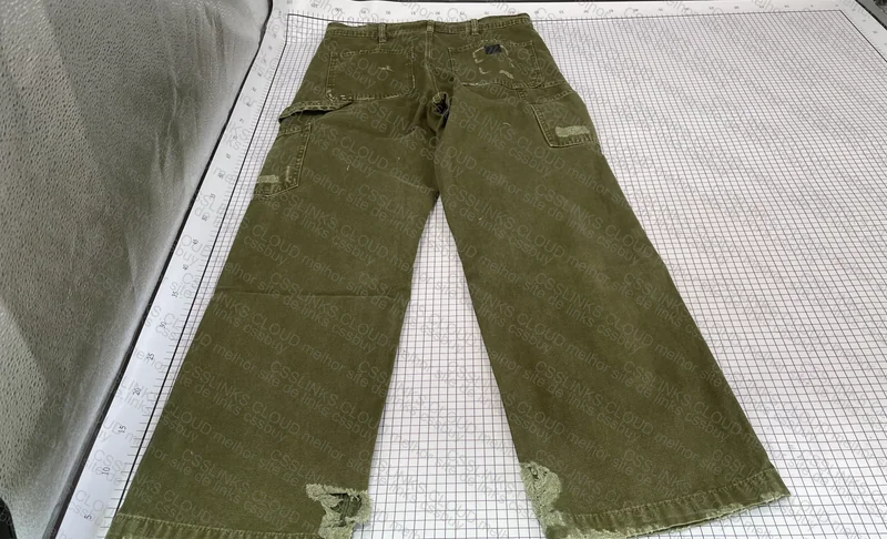 ERD Straight Leg Distressed Denim Trousers 4