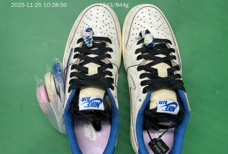 Fragment x Travis Scott x Air Jordan 1 Low OG SP Sail Military Blue 2