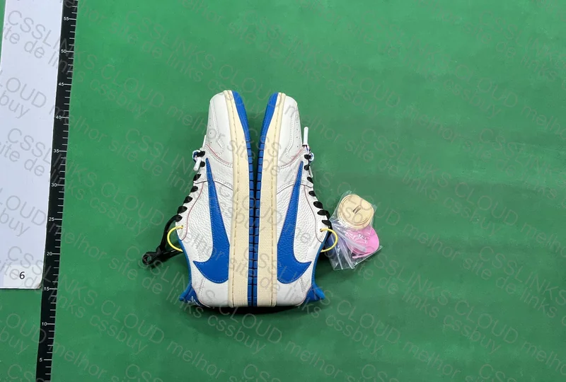 Fragment x Travis Scott x Air Jordan 1 Low OG SP Sail Military Blue 5