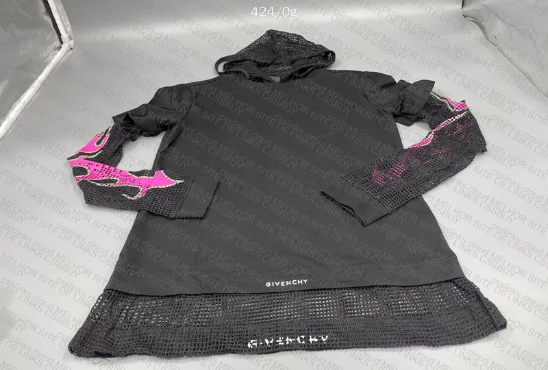 GIVENCHY LAYERED FLAME HOODIE 6