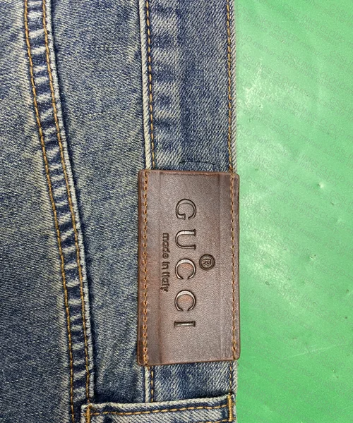 gucci horsebit denim