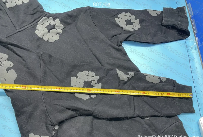 Hoodie denim tears (black/gray) 10