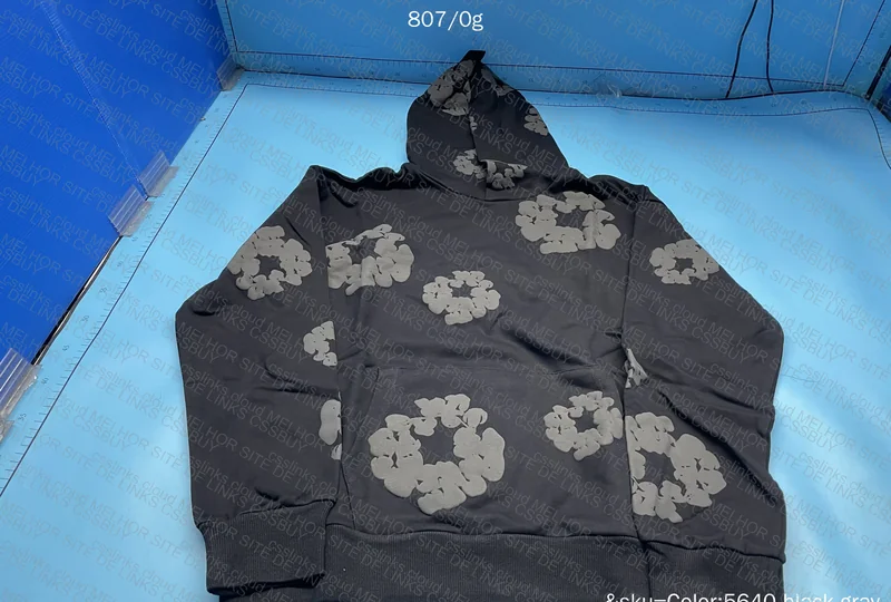 Hoodie denim tears (black/gray) 3