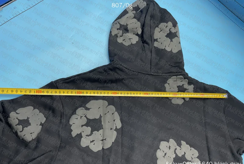 Hoodie denim tears (black/gray) 9