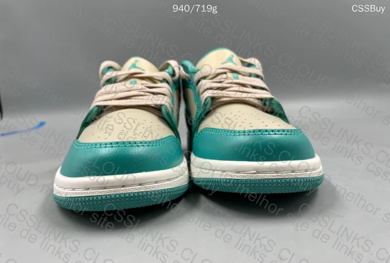 ir Jordan 1 Low Tropical Teal Sandy Beige 2