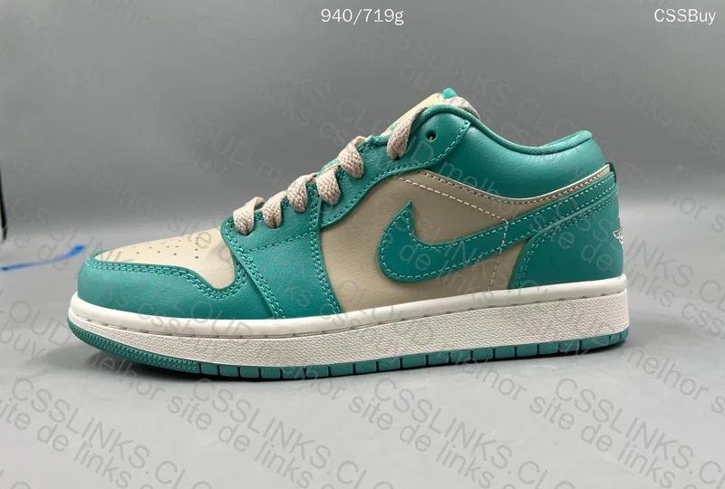 ir Jordan 1 Low Tropical Teal Sandy Beige 5