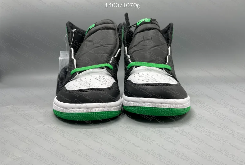 J1 Top New Black Green Toe