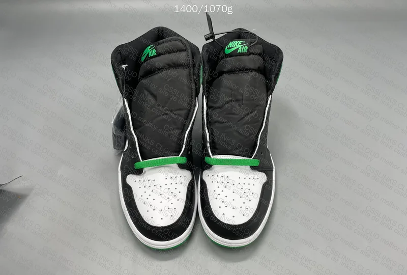 J1 Top New Black Green Toe 3