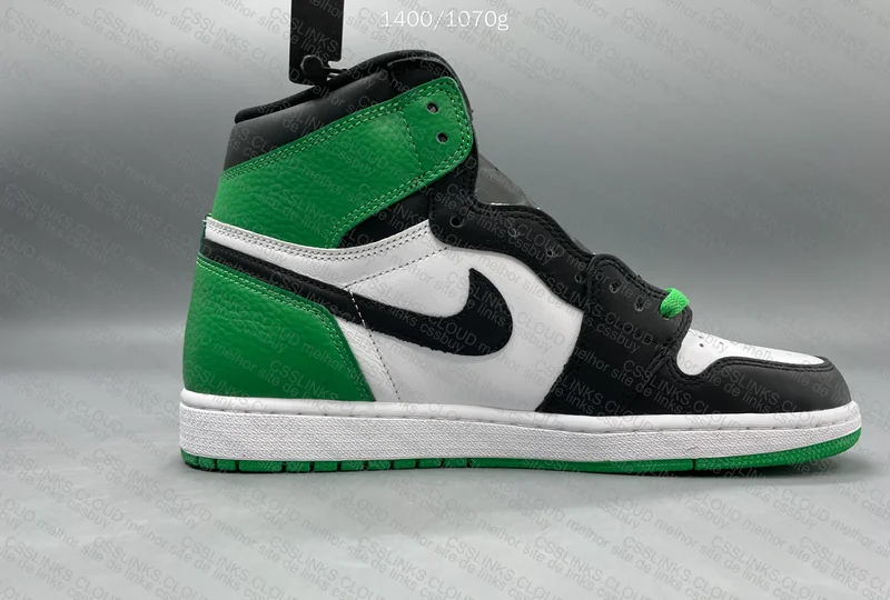J1 Top New Black Green Toe 6