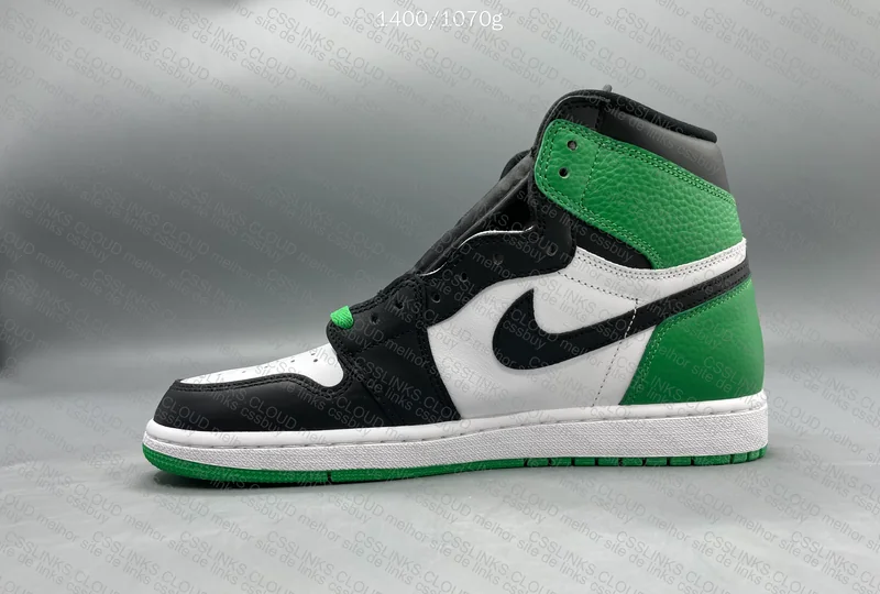J1 Top New Black Green Toe 7