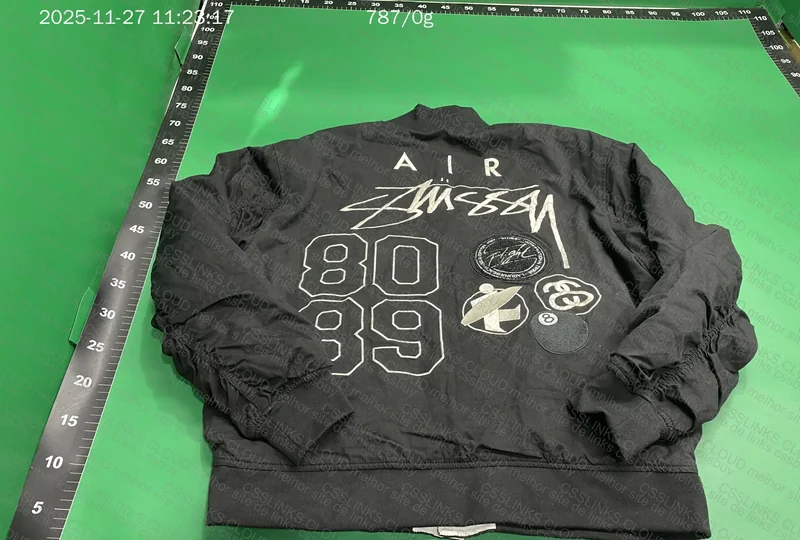 Nike x Stussy Double-Sided Black Bomber Jacket 3