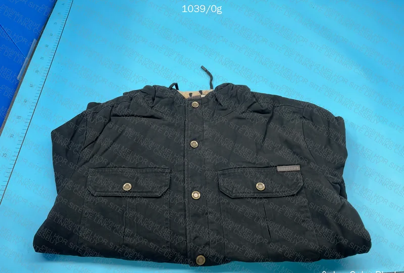 Black Fur-Lined Hooded Jacket (With Measurements) 3
