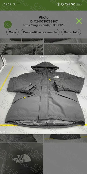 TNF Windbreaker Jacket with Measurements 6