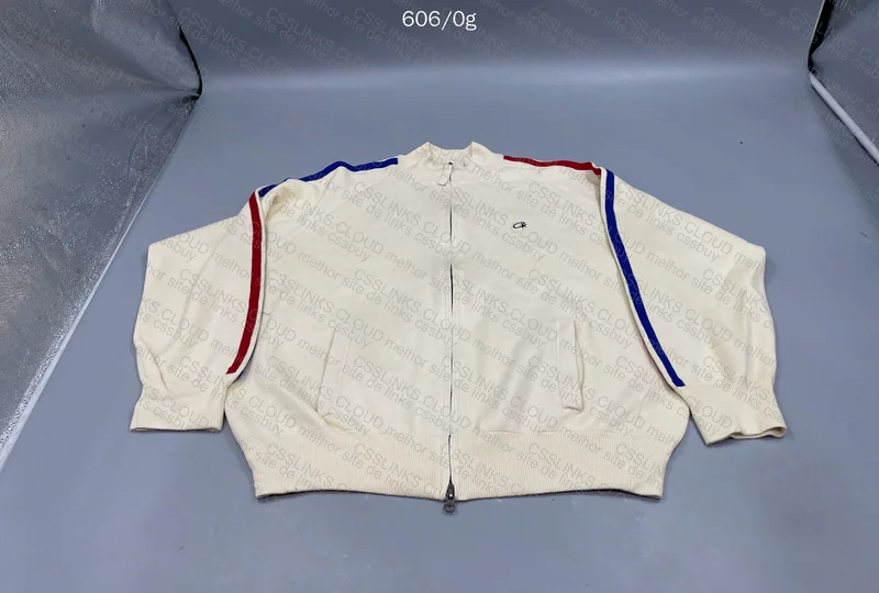 Corteiz Knit Zip Up Fleece Cream Jacket 5