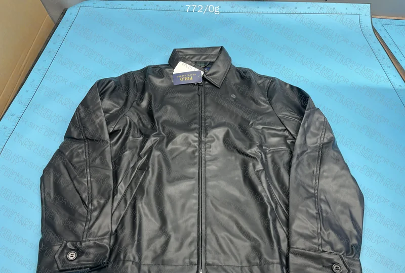 Ralph Lauren Leather Jacket with Measurements
