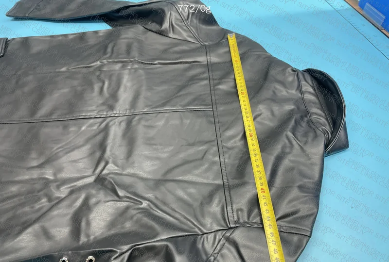 Ralph Lauren Leather Jacket with Measurements 7