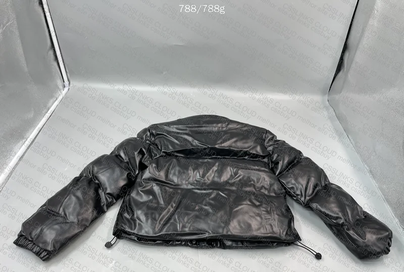 Women's Synthetic Leather Puffer Jacket 2