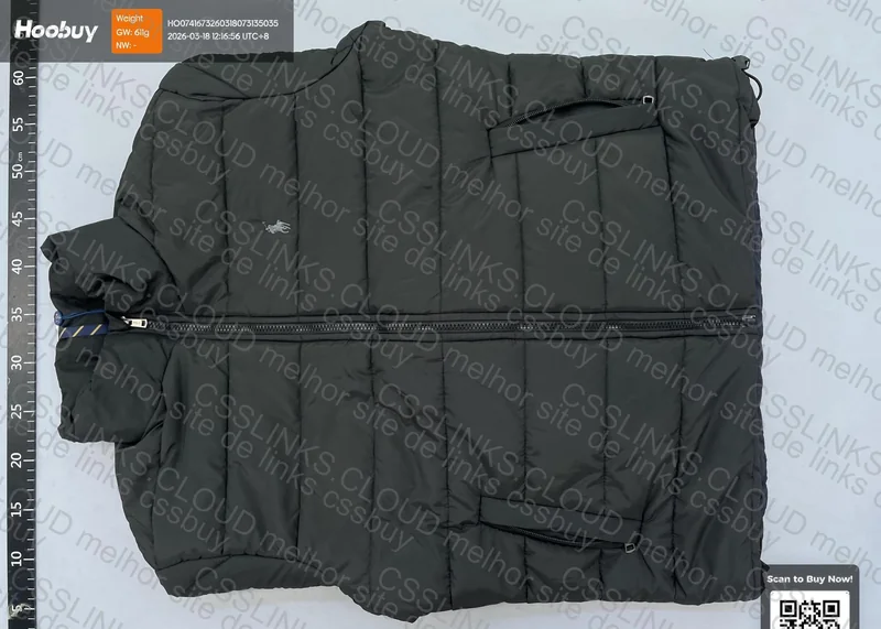 Jaqueta Puffer Ralph Lauren | Preta - Logo Cinza 3