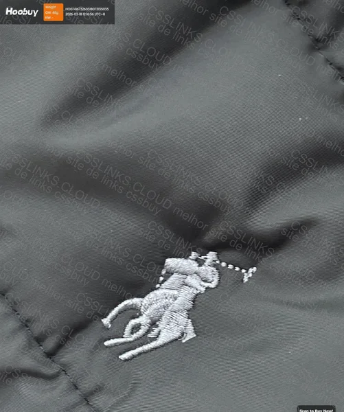 Jaqueta Puffer Ralph Lauren | Preta - Logo Cinza 7