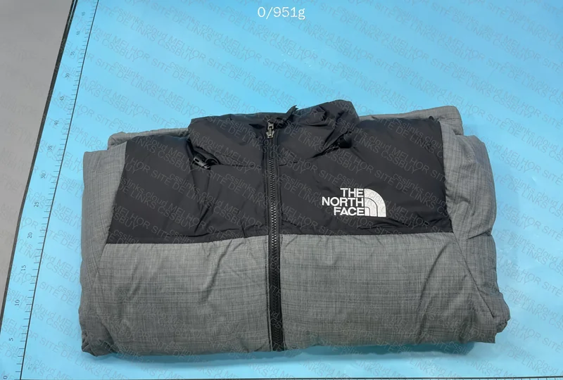 The North Face Metallic Gray Puffer Jacket with Holo Seal