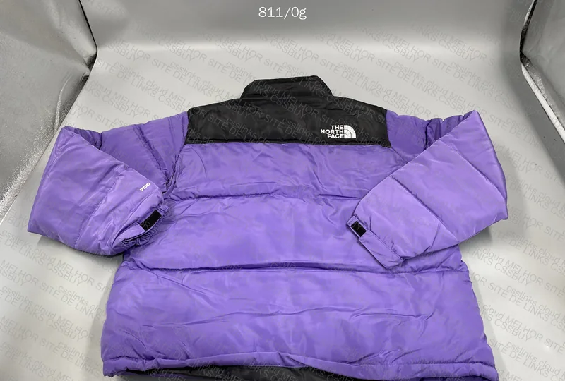 Purple The North Face Puffer Jacket 4