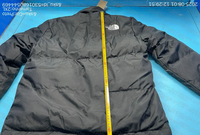 The North Face Black Double-Sided Jacket (TNF) with Measurements 4