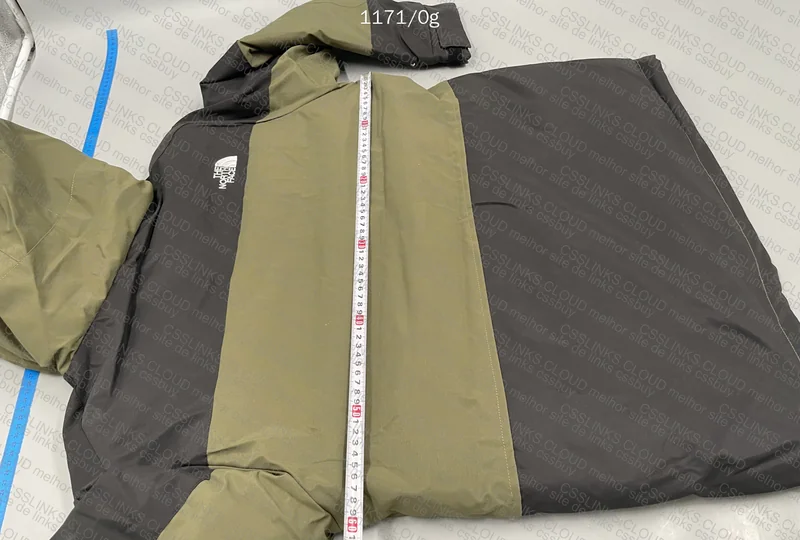 TNF Green Jacket with Measurements 8