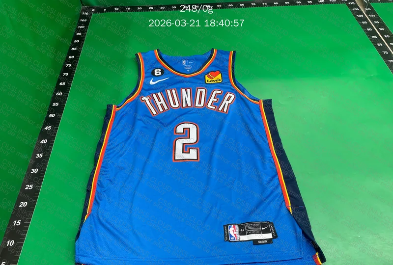 Jersey OKC Thunder NBA versão jogador (Player version) com patches