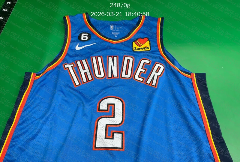 Jersey OKC Thunder NBA versão jogador (Player version) com patches 3