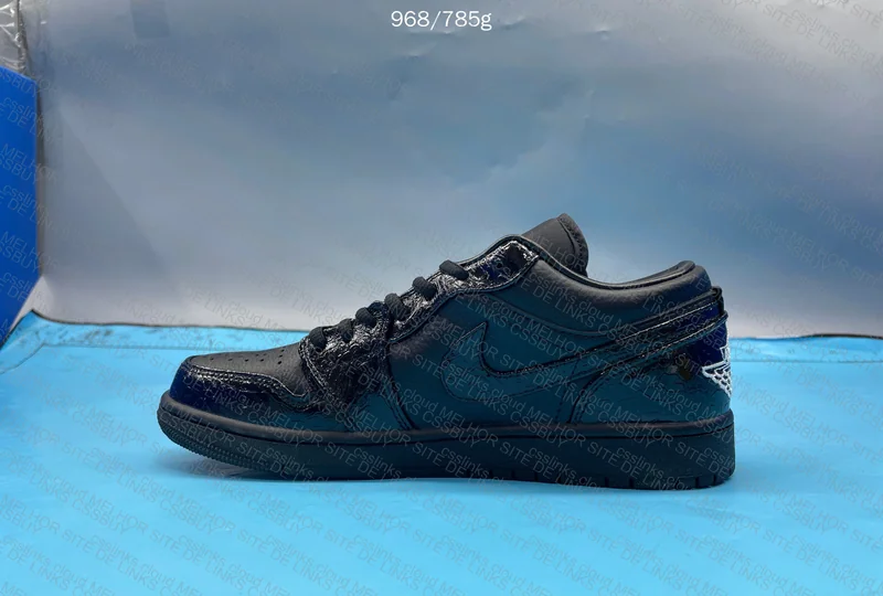 Jordan 1 Low Black Croc 5