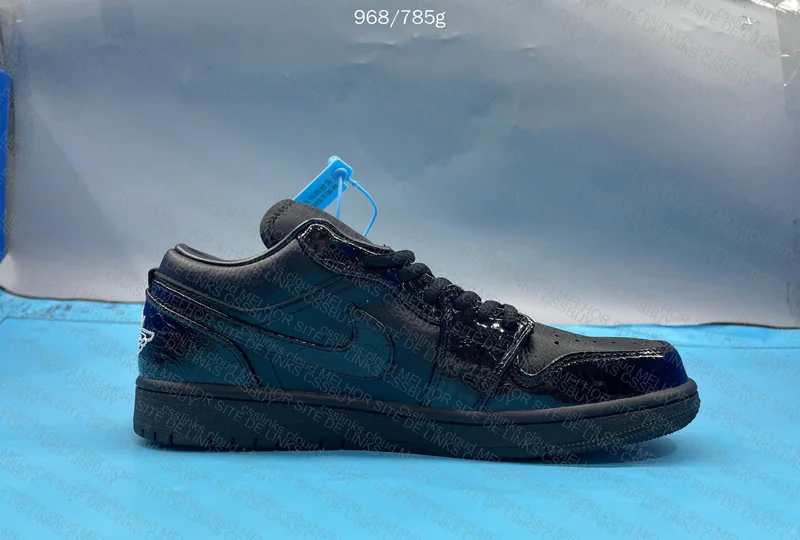 Jordan 1 Low Black Croc 6