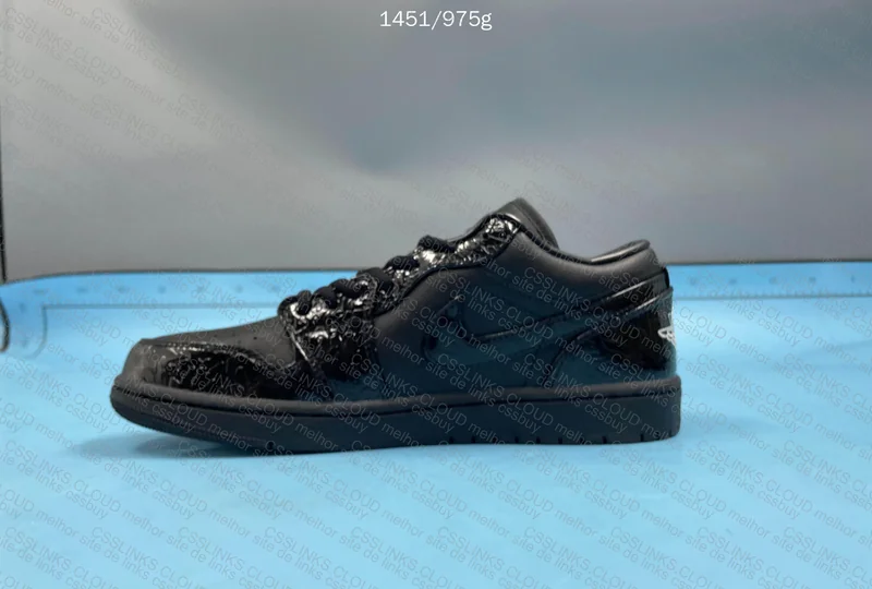 Jordan 1 Low Patent Elephant Black DT (OVO) 4