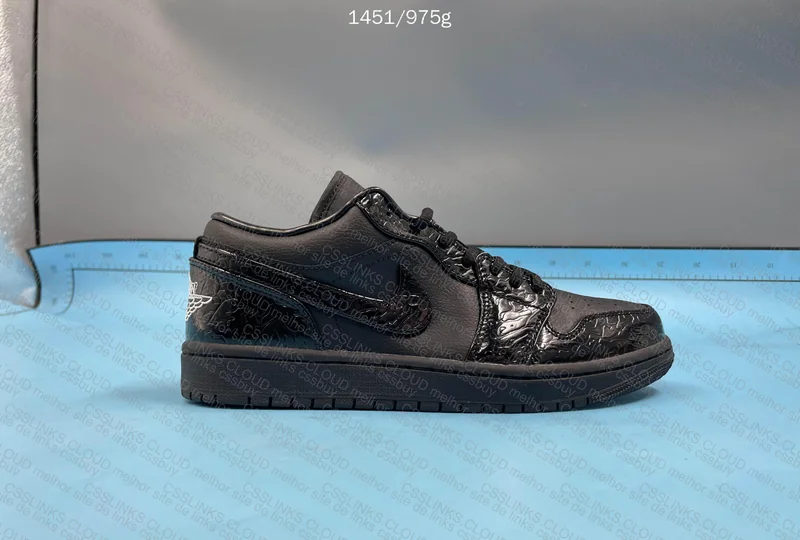 Jordan 1 Low Patent Elephant Black DT (OVO) 5
