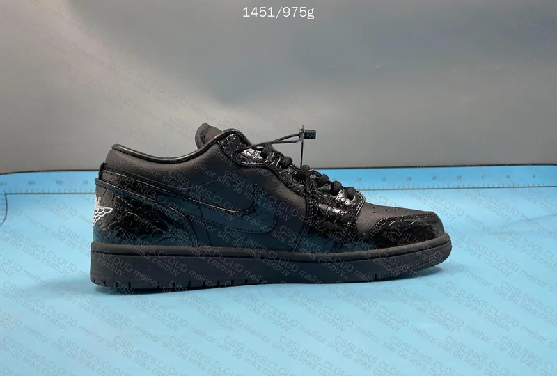 Jordan 1 Low Patent Elephant Black DT (OVO) 6