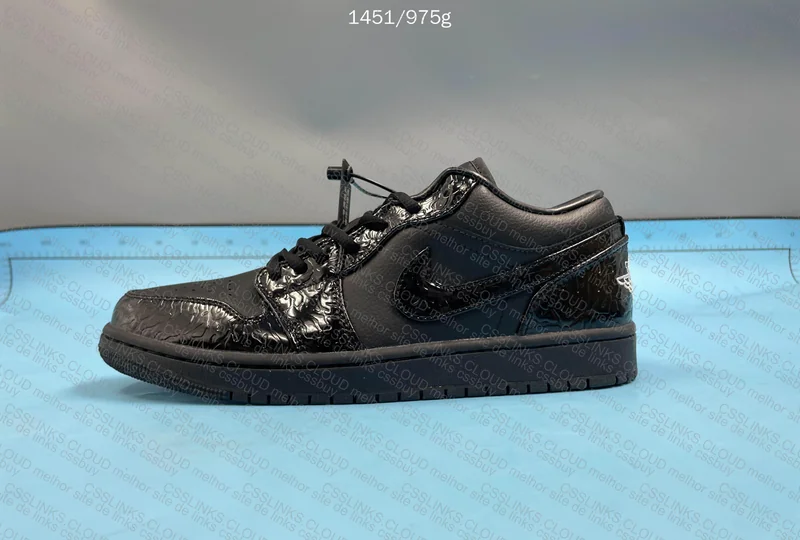 Jordan 1 Low Patent Elephant Black DT (OVO) 7
