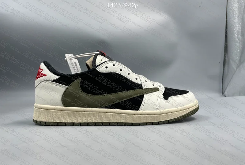 Jordan 1 Low Travis Olive 6