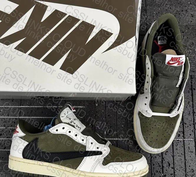 Jordan 1 Low Travis Scott Medium Olive 5