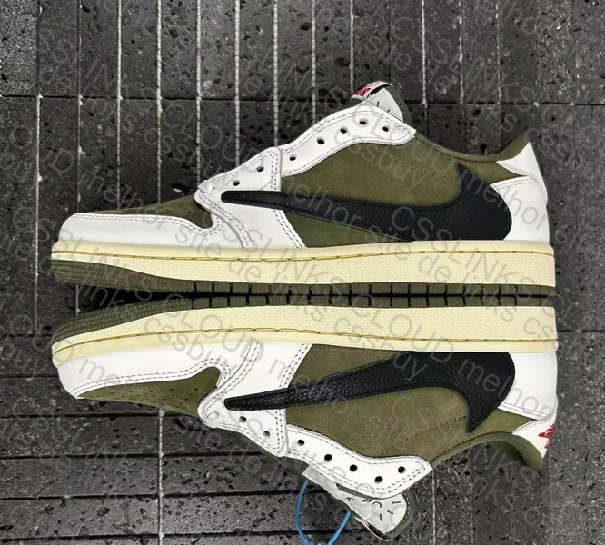 Jordan 1 Low Travis Scott Medium Olive 6