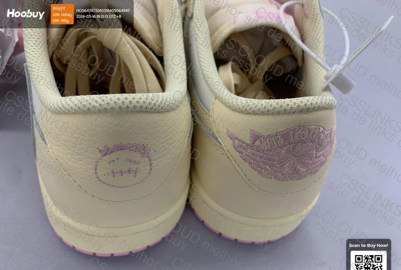 Jordan 1 Low Travis Scott Shy Pink