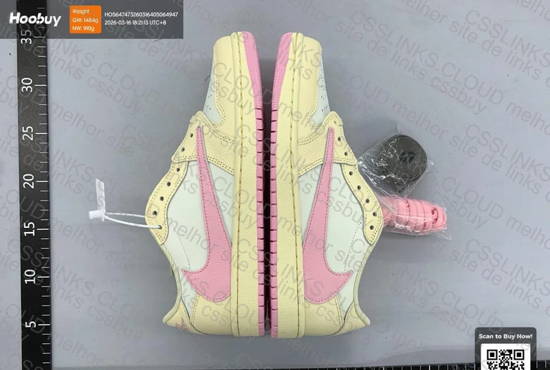 Jordan 1 Low Travis Scott Shy Pink 4