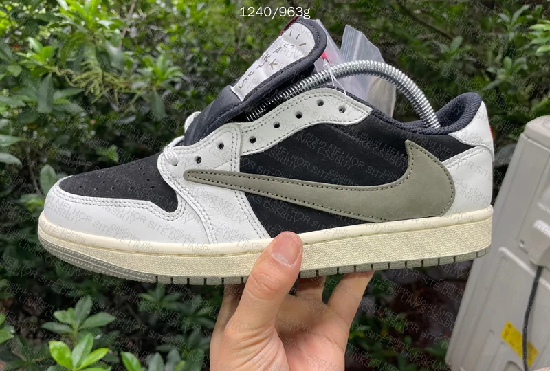 Jordan 1 Travis Scott Fragment, Mocha, Olive ¥140 [Chinese Leather]