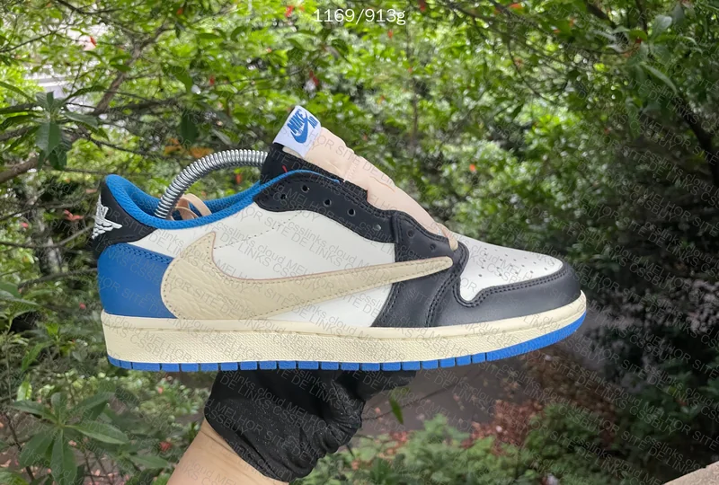 Jordan 1 Travis Scott Fragment, Mocha, Olive ¥140 [Chinese Leather] 6