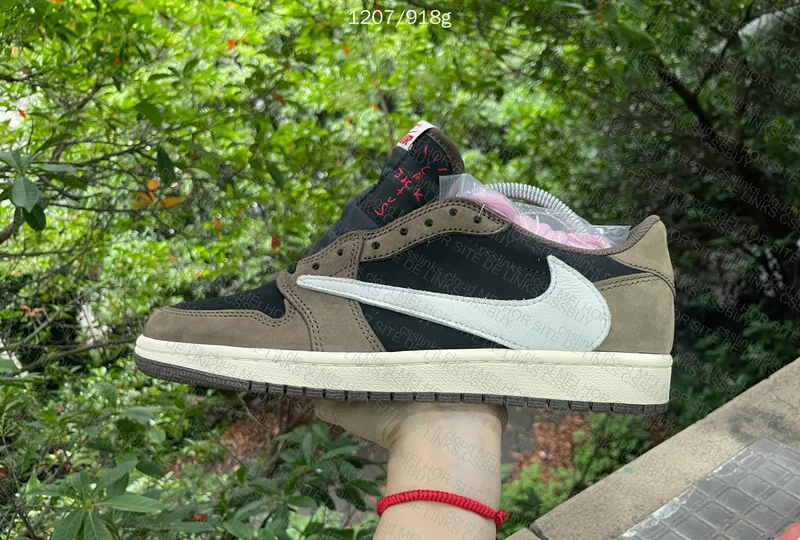 Jordan 1 Travis Scott Fragment, Mocha, Olive ¥140 [Chinese Leather] 9