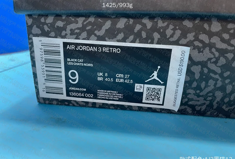jordan 3 black cat 6