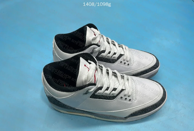 Jordan 3 white and black 2