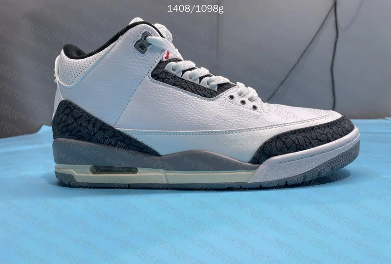 Jordan 3 white and black 5
