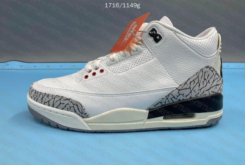 Jordan 3 White Cement 7