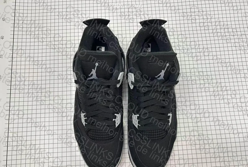 Jordan 4 black canvas 6