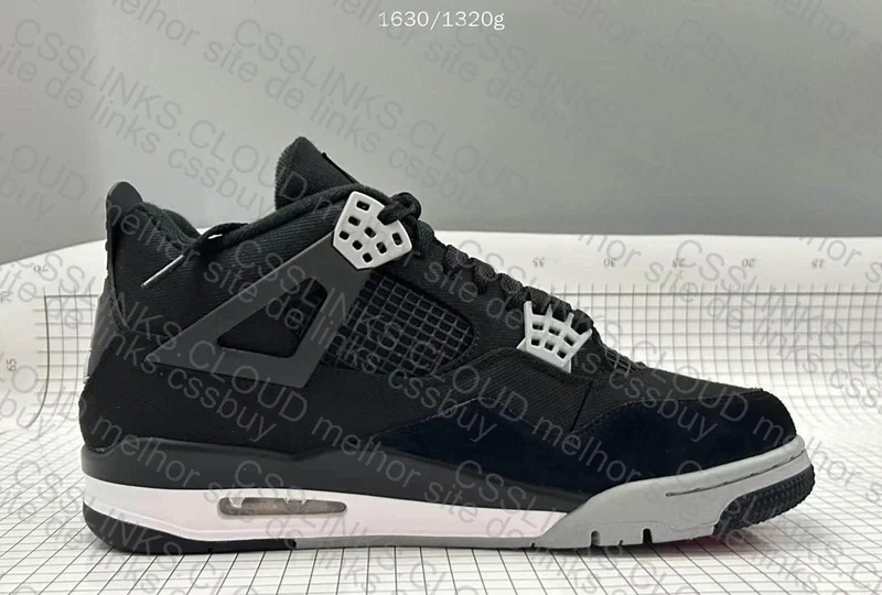 Jordan 4 black canvas 8